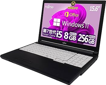 富士通 - 【お手頃】◎すぐに使えるノートパソコン◎ホワイト◎WEBカメラ◎テンキー Amazon.co.jp: 【整備済み品】 【WEBカメラ搭載+テンキー+第7
